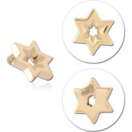 14K GOLD INTERNAL THREADED ATTACHMENT OPEN STAR