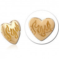 14K GOLD ATTACHMENT FOR 1.6MM INTERNALLY THREADED PINS PIERCING