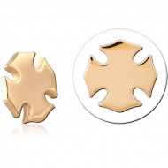 14K GOLD ATTACHMENT FOR 1.6MM INTERNALLY THREADED PINS PIERCING