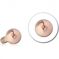 14K ROSE GOLD ATTACHMENT FOR 1.2MM INTERNALLY THREADED PINS PIERCING