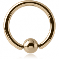 14K GOLD BALL CLOSURE RING