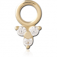 14K GOLD JEWELLED CHARM