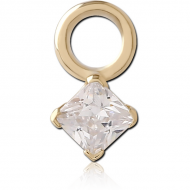 14K GOLD JEWELLED CHARM