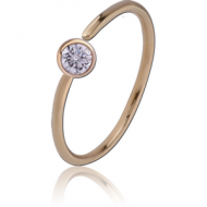 14K GOLD SEAMLESS RING BEZEL SET