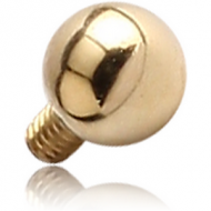 14K GOLD BALL FOR 1.6MM INTERNALLY THREADED PINS PIERCING