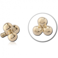 14K GOLD FOR 1.2MM INTERNALLY THREADED PINS PIERCING