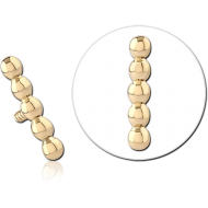 14K GOLD FOR 1.2MM INTERNALLY THREADED PINS PIERCING