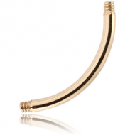 14K GOLD CURVED MICRO BARBELL PIN PIERCING