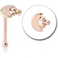 14K GOLD NOSE BONE - TRIPLE PIERCING