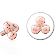 14K ROSE GOLD ATTACHMENT FOR 1.2MM INTERNALLY THREADED PINS