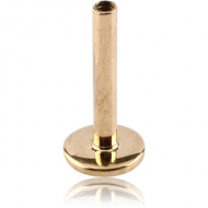 18K GOLD INTERNALLY THREADED MICRO LABRET PIN PIERCING