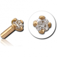 18K GOLD PRONG SET DIAMOND JEWELLED PUSH FIT ATTACHMENT FOR BIOFLEX INTERNAL LABRET