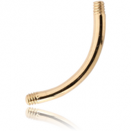 18K GOLD MICRO CURVED BARBELL PIN PIERCING