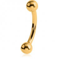 18K GOLD CURVED MICRO BARBELL PIERCING