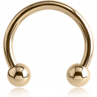 18K GOLD MICRO CIRCULAR BARBELL