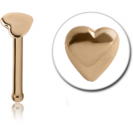 18K GOLD HEART NOSE BONE PIERCING