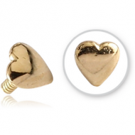 18K GOLD INTERNAL HEART PUSH FIT ATTACHMENT FOR BIOFLEX INTERNAL LABRET