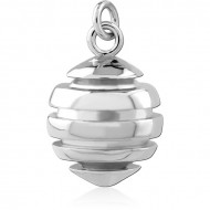 RHODIUM PLATED BRASS CHARM