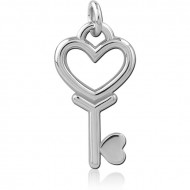 RHODIUM PLATED BRASS CHARM