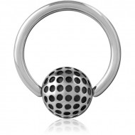 SURGICAL STEEL BALL CLOSURE RING WITH ATTACHMENT PIERCING