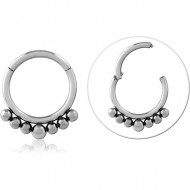 SURGICAL STEEL HINGED SEGMENT RING PIERCING