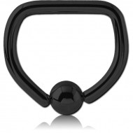 BLACK PVD COATED SURGICAL STEEL BALL CLOSURE D-RING
