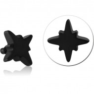 BLACK PVD COATED SURGICAL STEEL MICRO ATTACHMENT FOR 1.2MM INTERNALLY THREADED PINS - WEB PIERCING