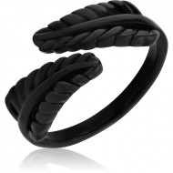 BLACK PVD COATED SURGICAL STEEL RING