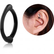 BLACK PVD COATED SURGICAL STEEL ROOK CLICKER PIERCING