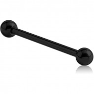 BLACK PVD COATED TITANIUM BARBELL