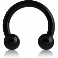 BLACK PVD COATED TITANIUM INTERNALLY THREADED MICRO CIRCULAR BARBELL