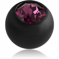 BLACK PVD COATED TITANIUM JEWELLED BALL