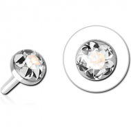 SURGICAL STEEL CRYSTALINE JEWELLED PUSH FIT DISC FOR BIOFLEX INTERNAL LABRET