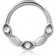 SURGICAL STEEL JEWELED SEAMLESS RING PIERCING