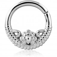 SURGICAL STEEL JEWELED SEAMLESS RING