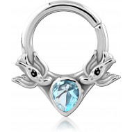 SURGICAL STEEL JEWELLED SEAMLESS RING