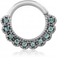 SURGICAL STEEL JEWELED SEAMLESS RING