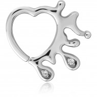 SURGICAL STEEL JEWELLED SEAMLESS RING
