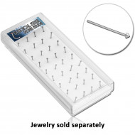 UV ACRYLIC BOX FOR 40 CURVED NOSE STUDS WITH STICKER338 PIERCING