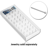 UV ACRYLIC BOX FOR 40 CURVED NOSE STUDS WITH STICKER341 PIERCING