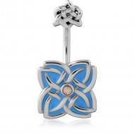 SURGICAL STEEL JEWELED NAVEL BANANA