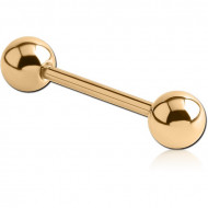 GOLD PVD 18K COATED SURGICAL STEEL BARBELL