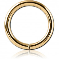 GOLD PVD 18K COATED SURGICAL STEEL SEAMLESS RING PIERCING