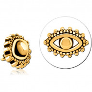 GOLD PVD 18K COATED SURGICAL STEEL MICRO ATTACHMENT FOR 1.2MM INTERNALLY THREADED PINS