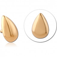 GOLD PVD 18K SURGICAL STEEL MICRO ATTACHMENT FOR 1.2MM INTERNALLY THREADED PINS