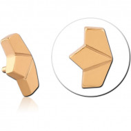GOLD PVD 18K SURGICAL STEEL MICRO ATTACHMENT FOR 1.2MM INTERNALLY THREADED PINS