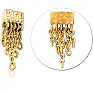 GOLD PVD 18K COATED SURGICAL STEEL MICRO ATTACHMENT FOR 1.2MM INTERNALLY THREADED PINS