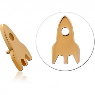 GOLD PVD COATED SURGICAL STEEL MICRO ATTACHMENT FOR 1.2MM INTERNALLY THREADED PINS
