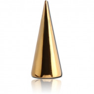 GOLD PVD 18K COATED SURGICAL STEEL LONG CONE