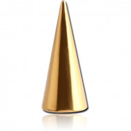 GOLD PVD 18K COATED SURGICAL STEEL MICRO LONG CONE